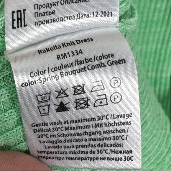 Green Ribbed Mini Dress - Picture 7 of 14